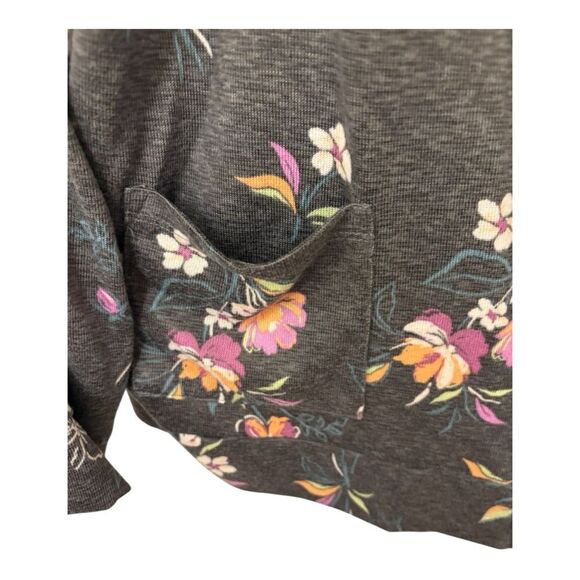 Joyspun Gray Floral Button-Up Cardigan – Size 2X (18W–20W), Curve-Friendly - Picture 4 of 6